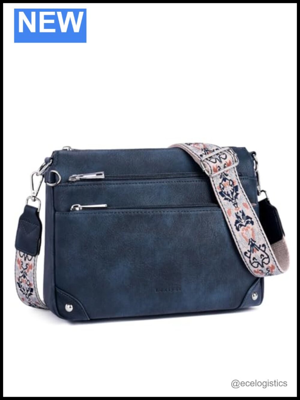 Women's Crossbody Bag RFID Blocking Travel Purse Medium Leather Adjustable Strap